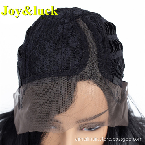 Synthetic Front Lace Wig for Women Wholesale Adjustable Band Daily Life Long Curl Natural Black Lace Front Waver Ladies Hair Wig